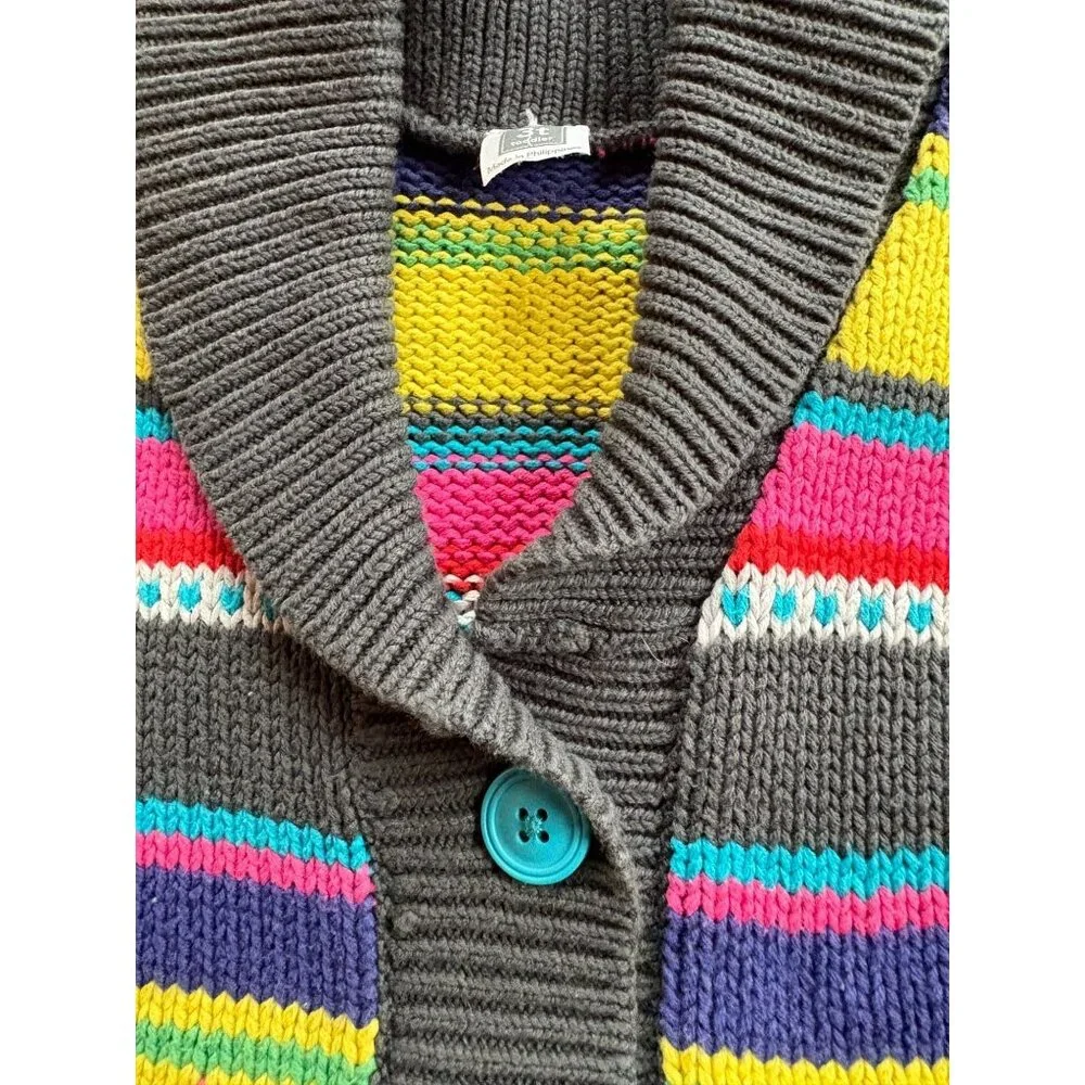 Carters  Toddler Knit Sweater Vest By 3T With Stripes &‎ Embroidered Flowers